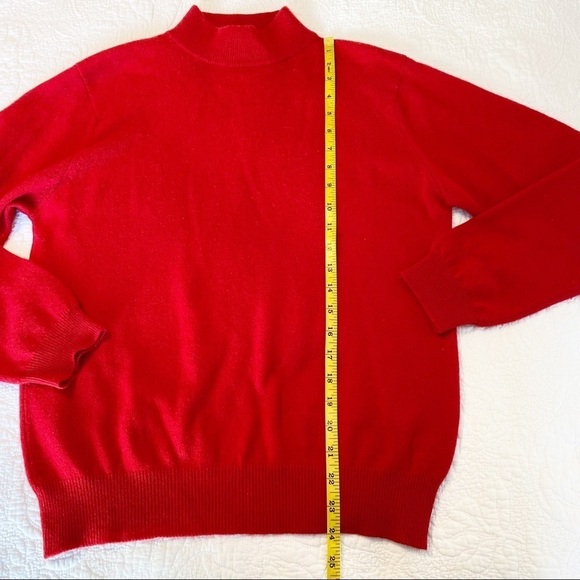 Charter Club 100% Cashmere Mock Turtleneck Red Sweater - S - Picture 8 of 9